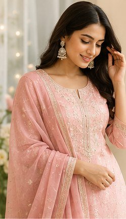 Rose Pink Anarkali